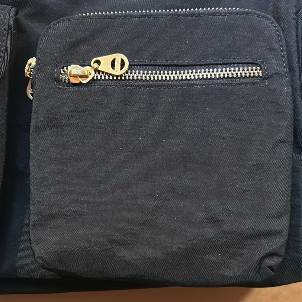 Baggallini Black VENICE LAPTOP Tote with Gold Accents